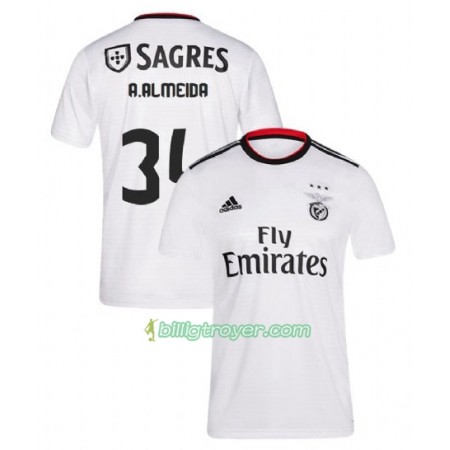 Billige Fotballdrakter Benfica Andre Almeida 34 Bortedraktsett 2018/19 Kortermet